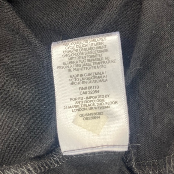 Anthropologie Postmark (9-H15 STCL) Black Knotted-Back Shirt - Picture 5 of 7